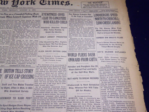 1931 AUGUST 3 NEW YORK TIMES - HERNDON AND PANGBORN LEAVE CHITA - NT 3930