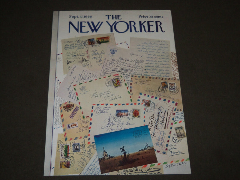 1966 SEPTEMBER 17 NEW YORKER MAGAZINE FRONT COVER ONLY - GREAT ART FOR FRAMING