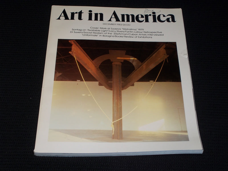 1983 DECEMBER ART IN AMERICA MAGAZINE - MARK DI SUVERO'S MAHATMA COVER - E 793