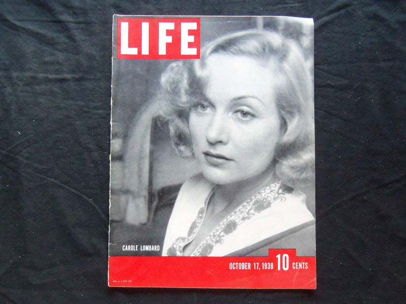 1938 OCTOBER 17 LIFE MAGAZINE - CAROLE LOMBARD - L 100
