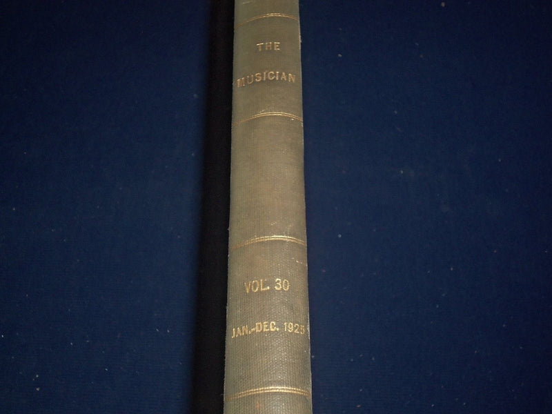 1925 JANUARY-DECEMBER THE MUSICIAN BOUND VOL NO. 30 - GREAT PHOTOS/ADS - KD 1766