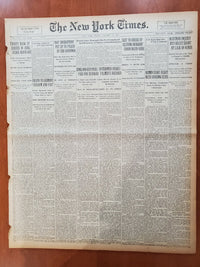 1921 JANUARY 21 NEW YORK TIMES NEWSPAPER- DRY ENFORCEMENT UP TO POLICE - NT 8106