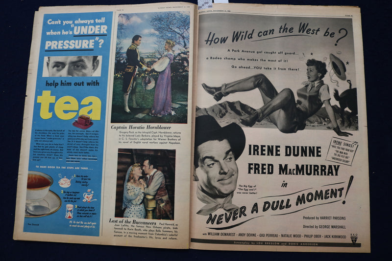 1950 NOV 12 SUNDAY NEWS PICTURE NEWSPAPER - JANET LEIGH - COLOR MOVIES- E 22761