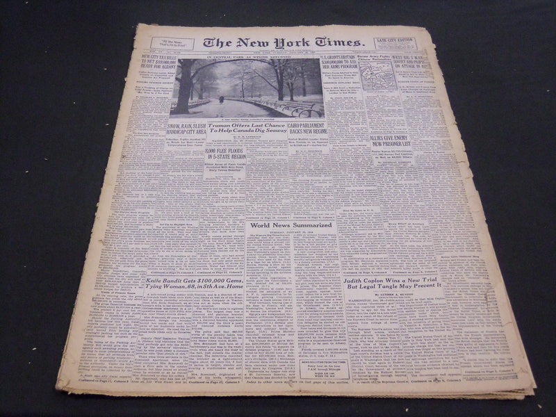 1952 JANUARY 29 NEW YORK TIMES - LAST CHANCE TO HELP CANADA DIG SEAWAY - NT 4493