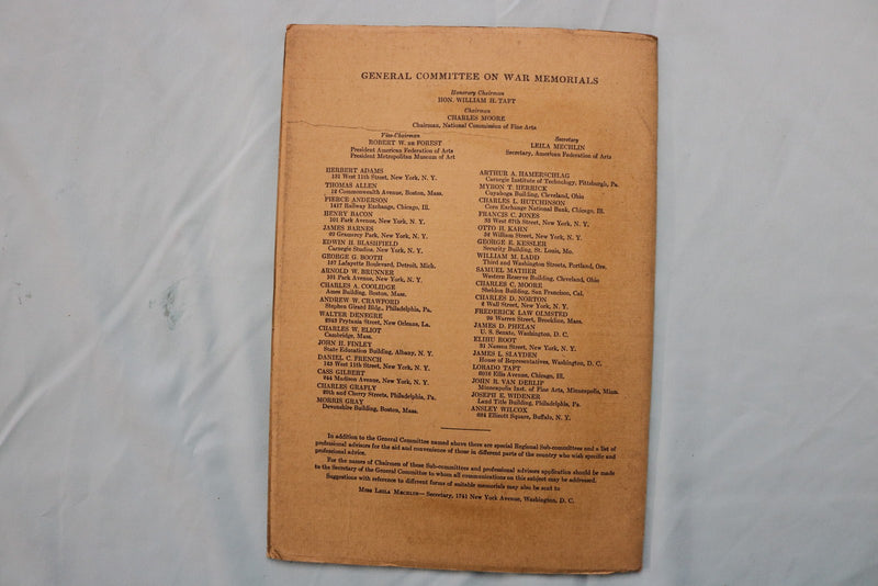 1919 MAY THE AMERICAN MAGAZINE OF ART - WAR MEMORIALS - K 3277