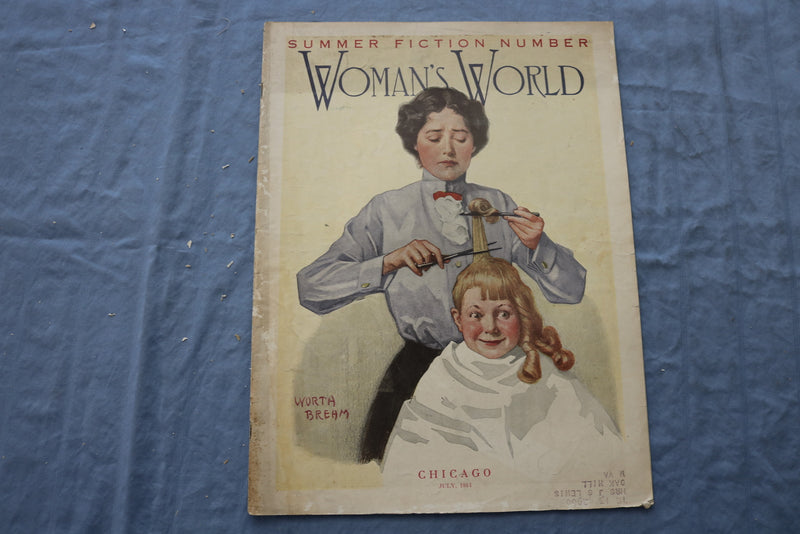 1914 JULY WOMAN'S WORLD MAGAZINE - ILLUSTRATIONS/STORIES/ADS - SP 4783K