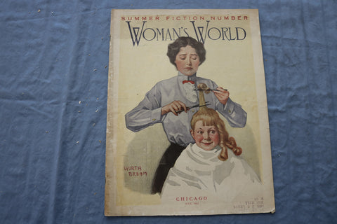 1914 JULY WOMAN'S WORLD MAGAZINE - ILLUSTRATIONS/STORIES/ADS - SP 4783K