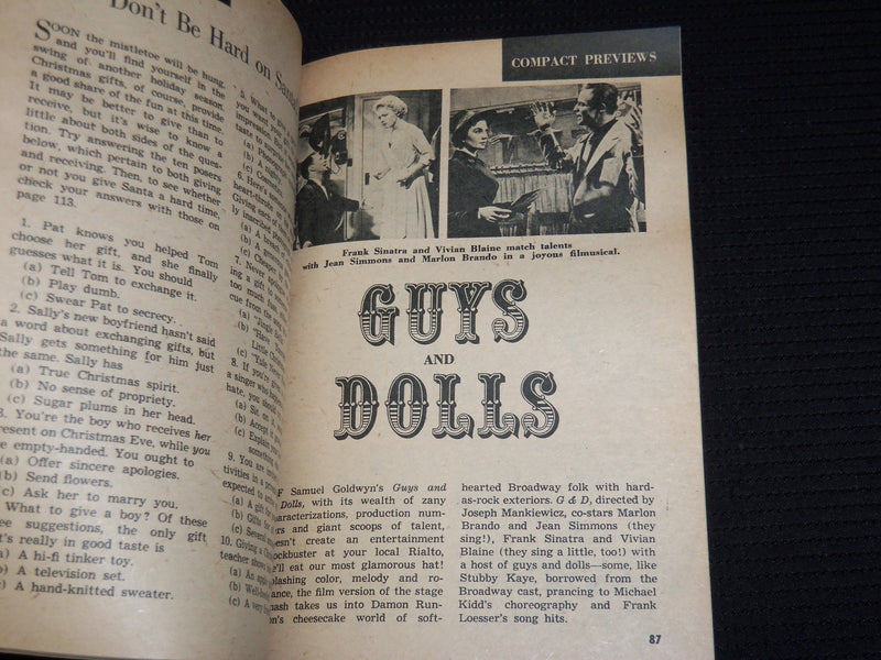 1955 DECEMBER COMPACT YOUNG PEOPLE'S DIGEST MAGAZINE - JULIUS LA ROSA - SP 4862B
