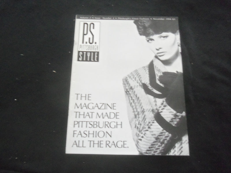1994 NOVEMBER PITTSBURGH STYLE (P.S.) MAGAZINE - FASHION - B 4443L