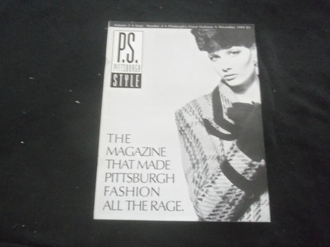 1994 NOVEMBER PITTSBURGH STYLE (P.S.) MAGAZINE - FASHION - B 4443L