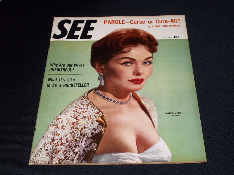 1954 JULY SEE MAGAZINE - JEANNE CRAIN FRONT COVER - E 20012