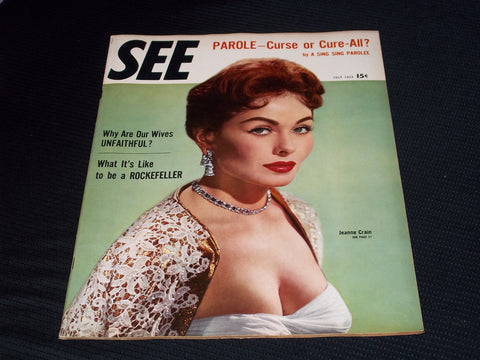 1954 JULY SEE MAGAZINE - JEANNE CRAIN FRONT COVER - E 20012