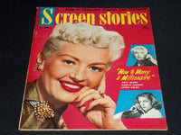 1953 NOVEMBER SCREEN STORIES MAGAZINE - BETTY GRABLE FRONT COVER - E 15870