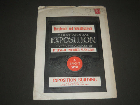 1905 MERCHANTS AND MANUFACTURERS EXPOSITION PROGRAM & ENVELOPE - J 2375