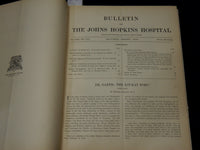 1901-1908 BULLETIN OF THE JOHNS HOPKINS HOSPITAL- 6 VOLUMES - OSLER - CUSHING