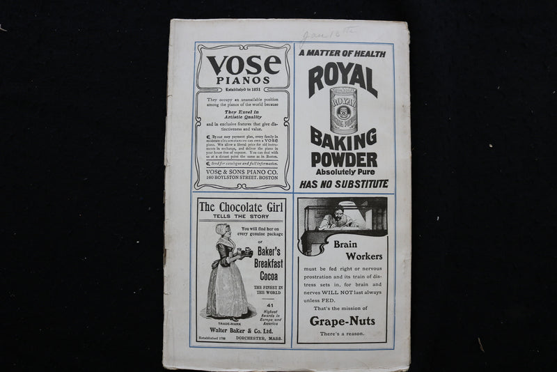 1905 JANUARY GOOD HOUSEKEEPING MAGAZINE - NICE ILLUSTRATED COVER - SP 4185A