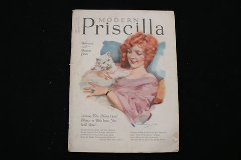 1926 FEBRUARY MODERN PRISCILLA MAGAZINE - WOMAN AND CAT COVER - E 10072