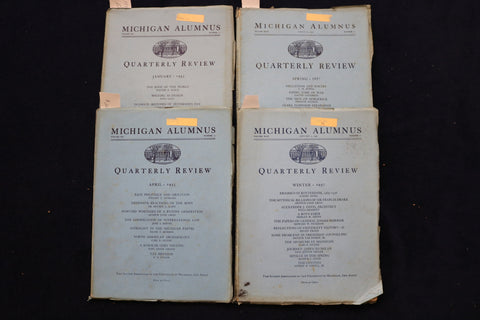 1935-1937 MICHIGAN ALUMNUS QUARTERLY REVIEW MAGAZINE - LOT OF 4 - O 3430