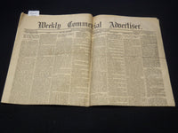 1877 APRIL 4 WEEKLY COMMERCIAL ADVERTISER NEWSPAPER - BROOKLYN BRIDGE - NP 8977