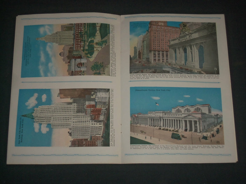 1940'S NEW YORK THE WONDER CITY VIEW BOOK - ILLUSTRATED IN COLORS - J 3950