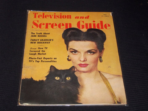 1951 MAY TELEVISION & SCREEN GUIDE MAGAZINE - JANE RUSSELL FRONT COVER - E 3508