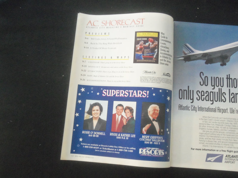 1995 MAY A.C. SHORECAST MAGAZINE - ATLANTIC CITY MONTHLY GUIDE - SP 8165V