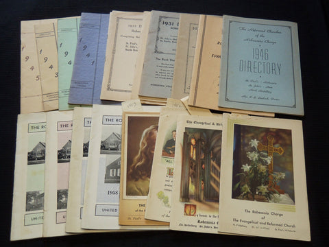 1929-1961 THE ROBESONIA CHARGE DIRECTORY LOT OF 20 ISSUES - O 2805L