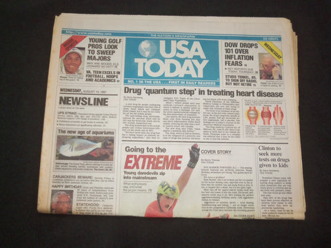 1997 AUGUST 13 USA TODAY NEWSPAPER - DRUG STEP TREATING HEART DISEASE - NP 7877