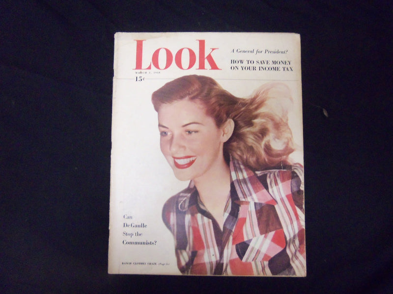 1948 MARCH 2 LOOK MAGAZINE - GREAT COVER, PHOTOS & ADS - ST 2776