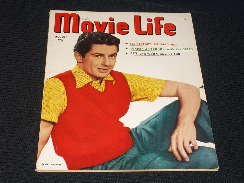 1950 AUGUST MOVIE LIFE MAGAZINE - FARLEY GRANGER FRONT COVER - E 1355
