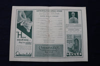 1929-1934 METROPOLITAN OPERA HOUSE PROGRAMS - LOT OF 4 - K 1699