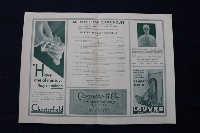 1929-1934 METROPOLITAN OPERA HOUSE PROGRAMS - LOT OF 4 - K 1699