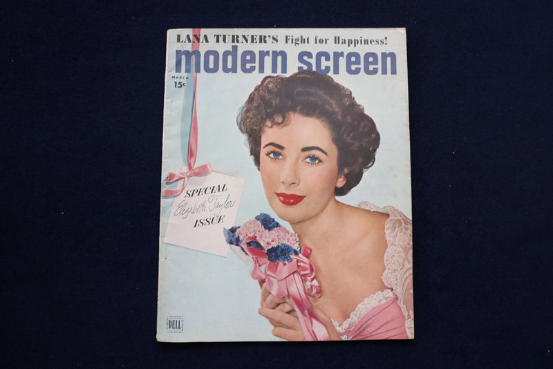 1950 MARCH MODERN SCREEN MAGAZINE - ELIZABETH TAYLOR COVER - E 12754