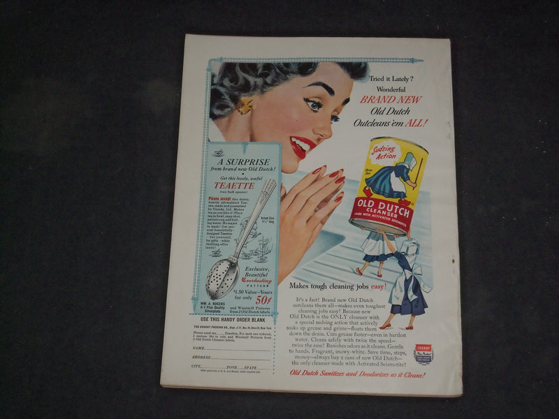 1952 DECEMBER WOMAN'S DAY MAGAZINE - SNOW COVERED HOUSE & CHURCH COVER - B 4049