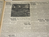 1938 SEPT 25 NEW BEDFORD STANDARD TIMES NEWSPAPER - TRAFFIC TO STORM - NT 8913
