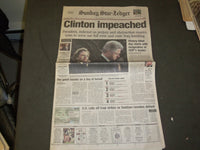 1998 DECEMBER 20 SUNDAY STAR-LEDGER (NJ) NEWSPAPER - CLINTON IMPEACHED- NP 3330