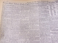 1930 FEBRUARY 14 NEW YORK TIMES - HUGHES CONFIRMED AS CHIEF JUSTICE - NT 1562