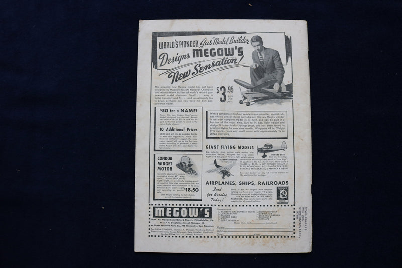 1938 AUG MODEL AIRPLANE NEWS MAGAZINE - SEVERSKY SUPER CLIPPER COVER - E 11633