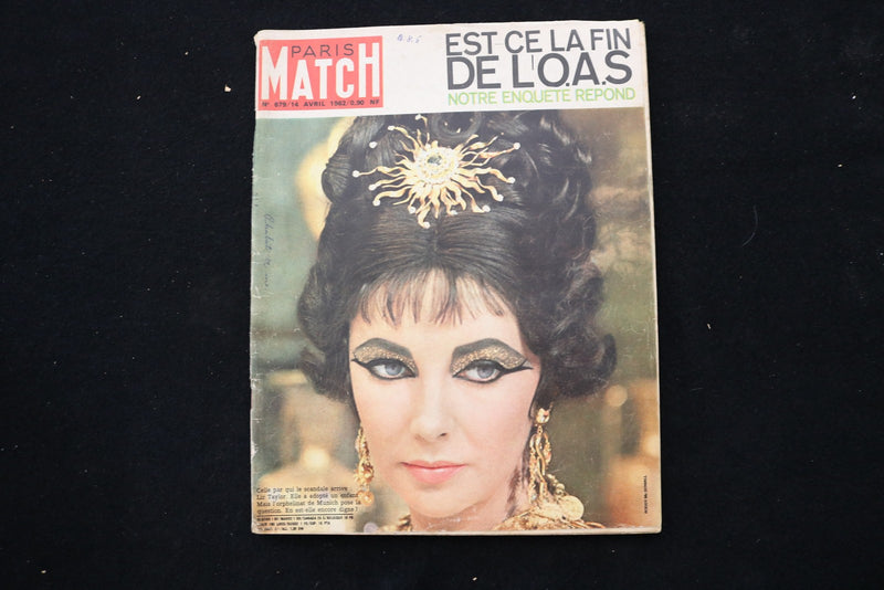 1962 APRIL 14 PARIS MATCH MAGAZINE - ELIZABETH TAYLOR COVER - E 25882