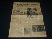 1963 OCTOBER 26 CINCINNATI HERALD NEWSPAPER - CINCY TO MARCH ON OCT 27 - NP 4394