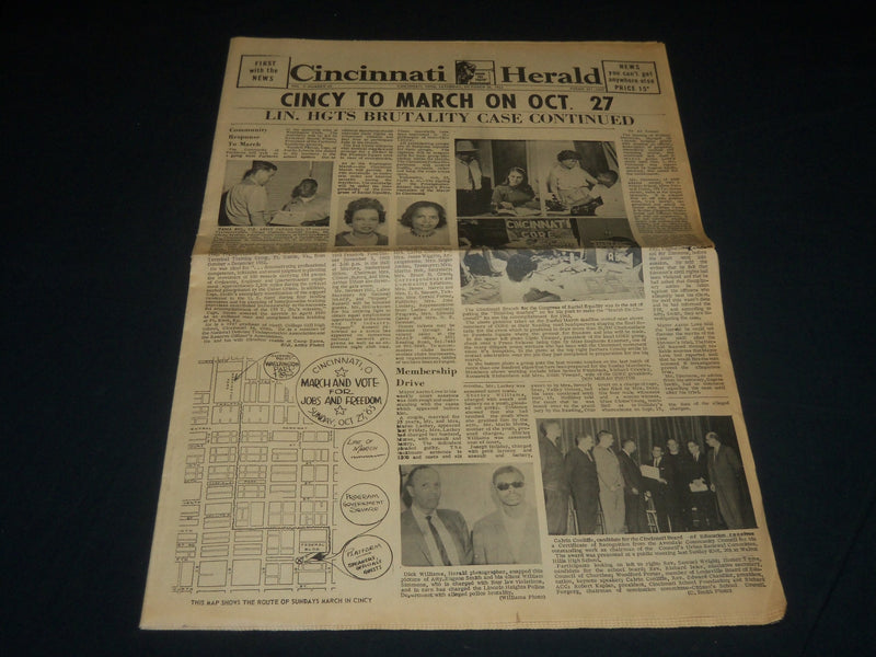 1963 OCTOBER 26 CINCINNATI HERALD NEWSPAPER - CINCY TO MARCH ON OCT 27 - NP 4394