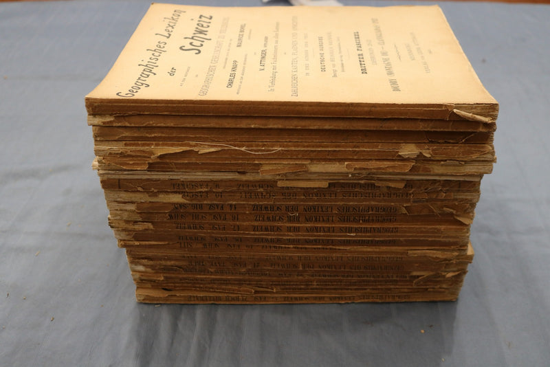 1902-1910 GEOGRAPHISCHES LEXIKON DER SCHWEIZ MAGAZINE- MAPS - LOT OF 19- O 3909