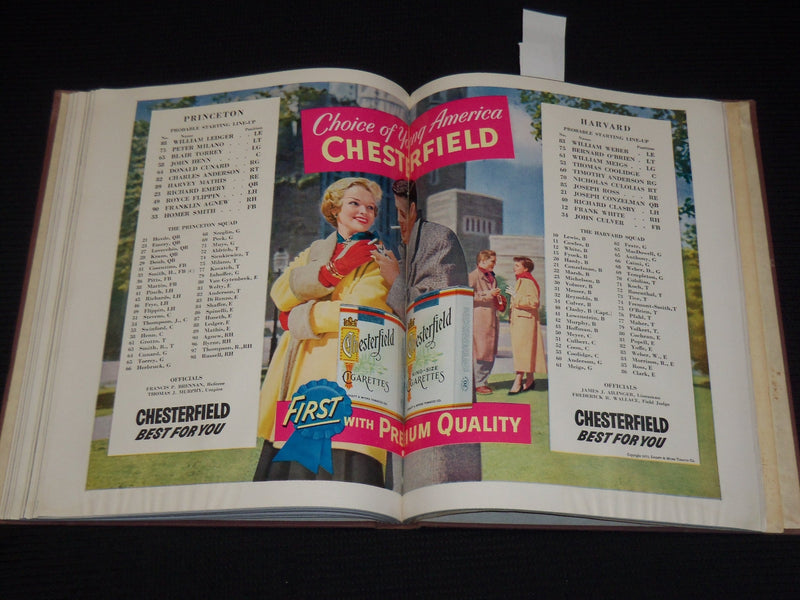 1953-1954 HARVARD A. A. NEWS BOUND VOLUME - 8 FOOTBALL PROGRAMS - KD 6359A