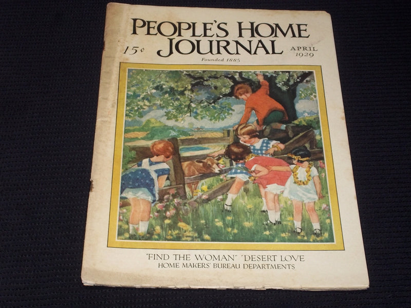 1929 APRIL PEOPLE'S HOME JOURNAL MAGAZINE NICE FRONT COVER & FASHION - E 3760
