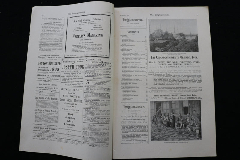 1895 JANUARY 24 THE CONGREGATIONALIST MAGAZINE - WILLIAM G. SCHAUFFLER - K 2327