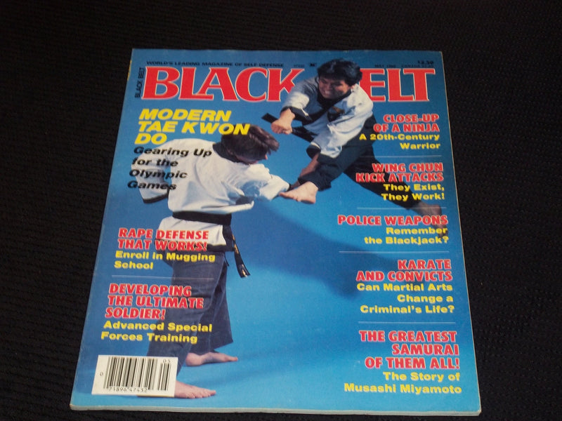 1986 MAY BLACK BELT MAGAZINE - MODERN TAE KWON DO FRONT COVER - E 7798