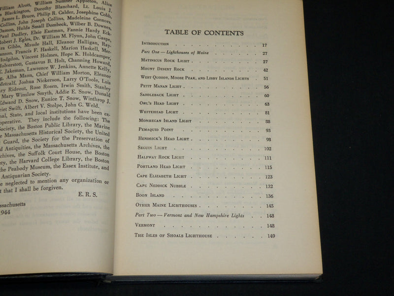 1945 FAMOUS LIGHTHOUSES OF NEW ENGLAND BOOK BY EDWARD ROWE SNOW - KD 6037