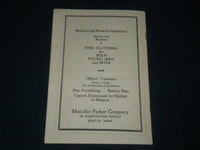 1917 NOV 26-DEC THE FENWAY THEATRE PROGRAM & TICKET - BOSTON - J 4081
