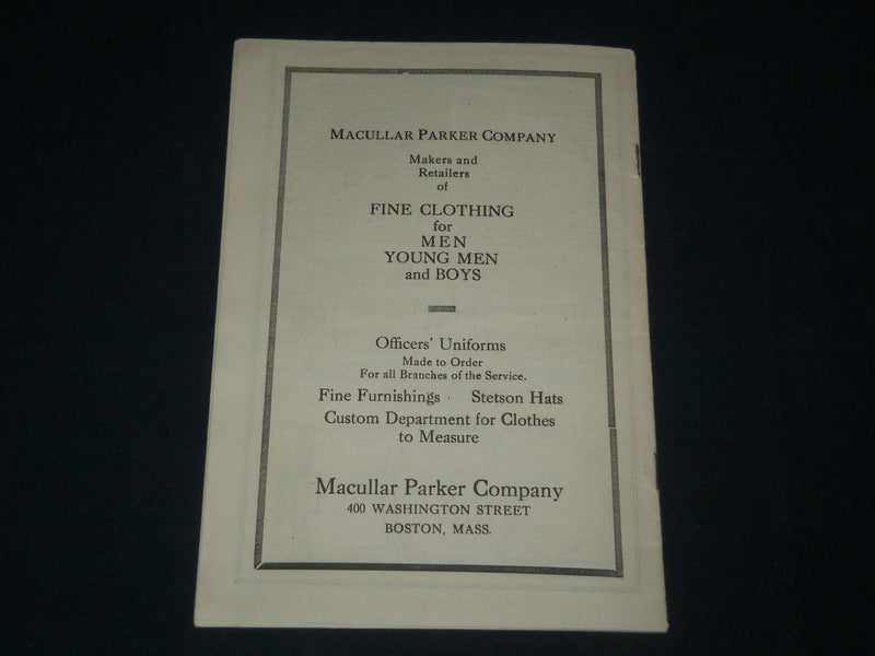 1917 NOV 26-DEC THE FENWAY THEATRE PROGRAM & TICKET - BOSTON - J 4081