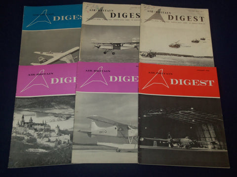 1965-1970 AIR BRITAIN DIGEST MAGAZINES PUBLISHED IN ENGLAND LOT OF 17 - O 2491